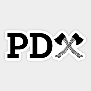 Black PDAxe Logo Sticker